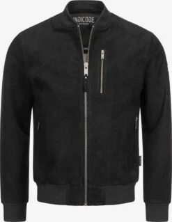 Indicode Jeans Leren Jassen Tussenjas Maddoc Heren Zwart
