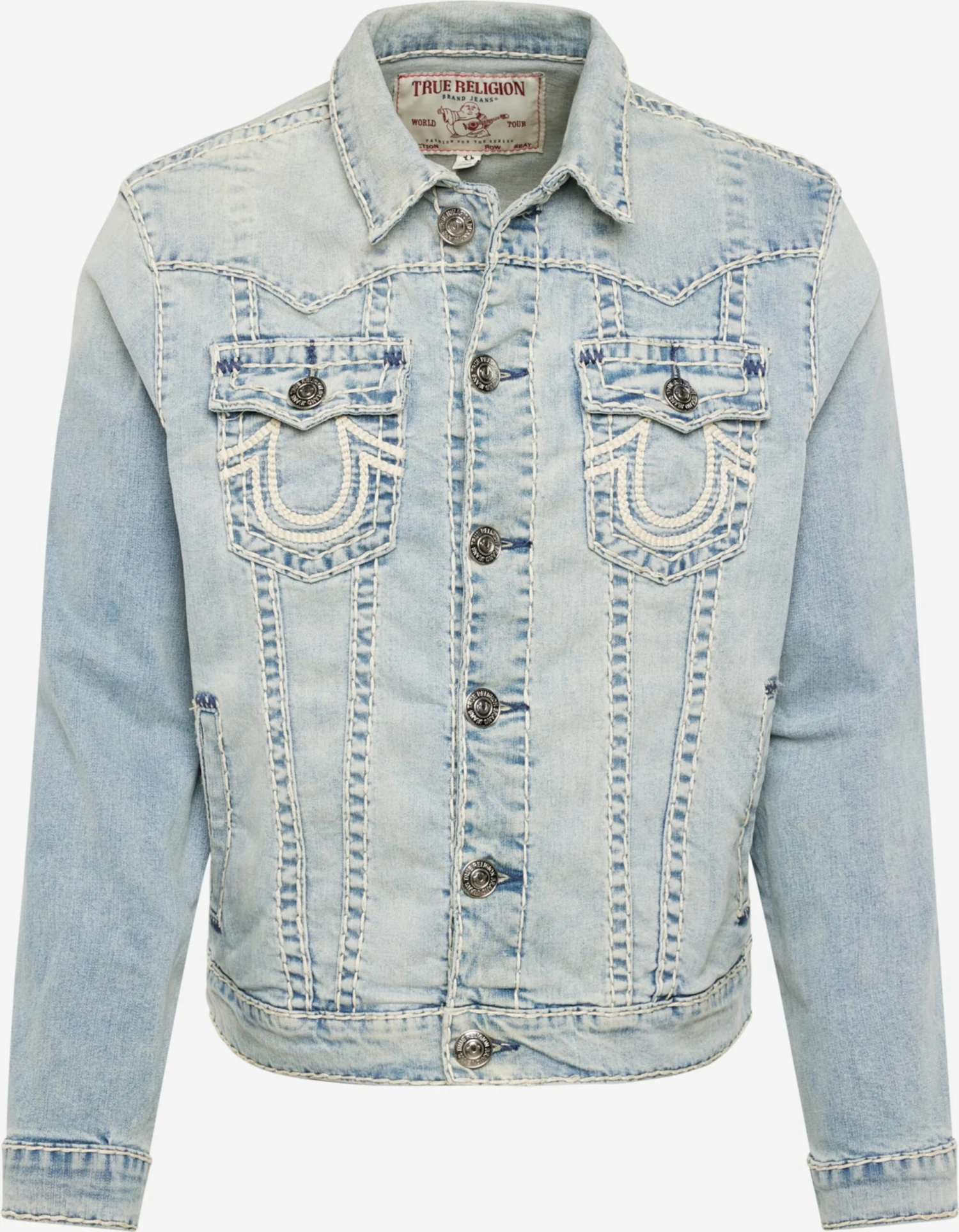 True Religion Spijkerjassen Tussenjas JIMMY Heren Lichtblauw 3 True Religion Spijkerjassen Tussenjas JIMMY Heren Lichtblauw