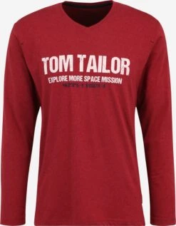 Tom Tailor Longsleeves Shirt Heren Rood