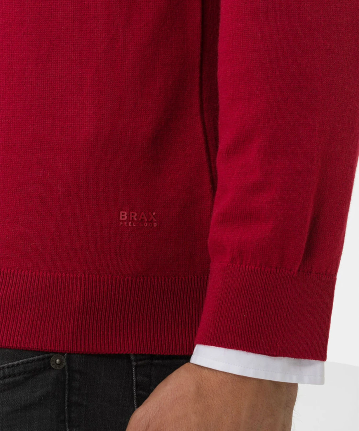 BRAX V-hals Truien Trui Vico Heren Karmijnrood 9 BRAX V-hals Truien Trui Vico Heren Karmijnrood - Afbeelding 7