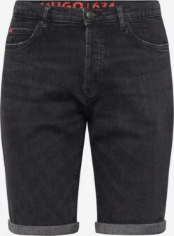 Hugo Denim Shorts Regular Jeans Heren Donkergrijs
