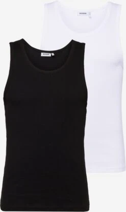 WEEKDAY Tanktops Shirt Heren Zwart / Wit