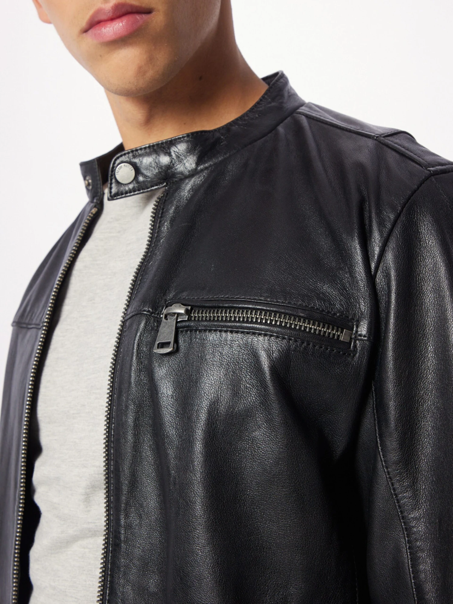 Freaky Nation Leren Jassen Tussenjas Come Closer Heren Zwart 4 Freaky Nation Leren Jassen Tussenjas Come Closer Heren Zwart - Afbeelding 2