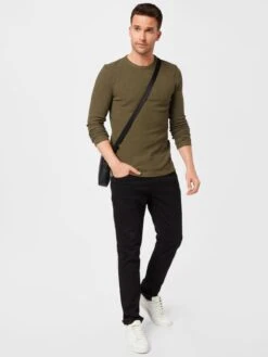 BOSS ORANGE Crewneck Truien Trui Tempest Heren Olijfgroen -Herenkleding Winkel 92458f1699440463480e0e5423a3997c