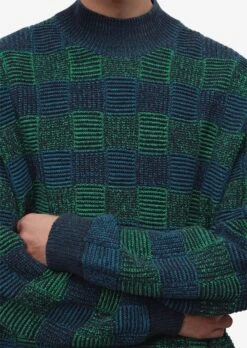 Marc O'Polo DENIM Crewneck Truien Trui Heren Blauw / Groen -Herenkleding Winkel 9738caaf2ee8ea5f2bc8b4d7dfa61fc3