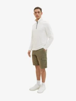 Tom Tailor Cargo Shorts Regular Cargobroek Heren Olijfgroen -Herenkleding Winkel 9c2b87ec187a1c96e8b694418585d380