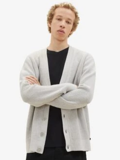 TOM TAILOR Denim Vesten Gebreid Vest Heren Lichtgrijs -Herenkleding Winkel a01399ecd57c3763ec342c3ac8d67b92