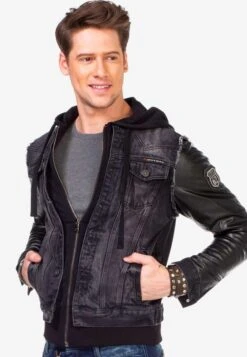 Cipo & Baxx Spijkerjassen Tussenjas Blox Heren Zwart -Herenkleding Winkel a08ce79a2dfb455cf51853e34dfdd132