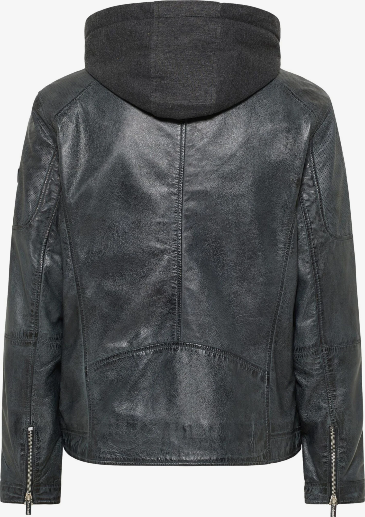 Bruno Banani Leren Jassen Tussenjas Heren Antraciet 4 Bruno Banani Leren Jassen Tussenjas Heren Antraciet - Afbeelding 2