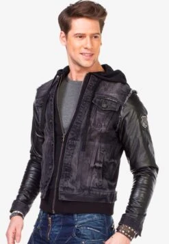 Cipo & Baxx Spijkerjassen Tussenjas Blox Heren Zwart -Herenkleding Winkel a6354770a00f2fa240172a0399bfaf7b