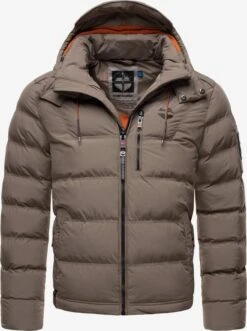 Gewatteerde Jassen Winterjas Arvidoo Heren Lichtbruin