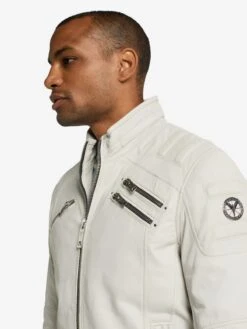 CARLO COLUCCI Leren Jassen Tussenjas Joker Heren Wit -Herenkleding Winkel acb60ae06da62eb2bdda78e395daad8f