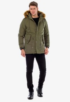 Cipo & Baxx Parkas Winterparka Army Heren Kaki -Herenkleding Winkel b33969561f0fc0480d68d5fa5d6d6126