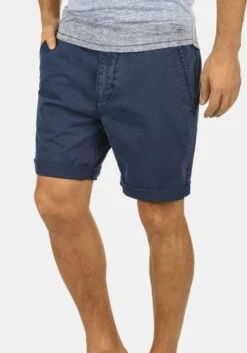 Solid Chino Shorts Regular Chino Pinhel Heren Blauw -Herenkleding Winkel b3b9295f3f6453360220b93284c224ea
