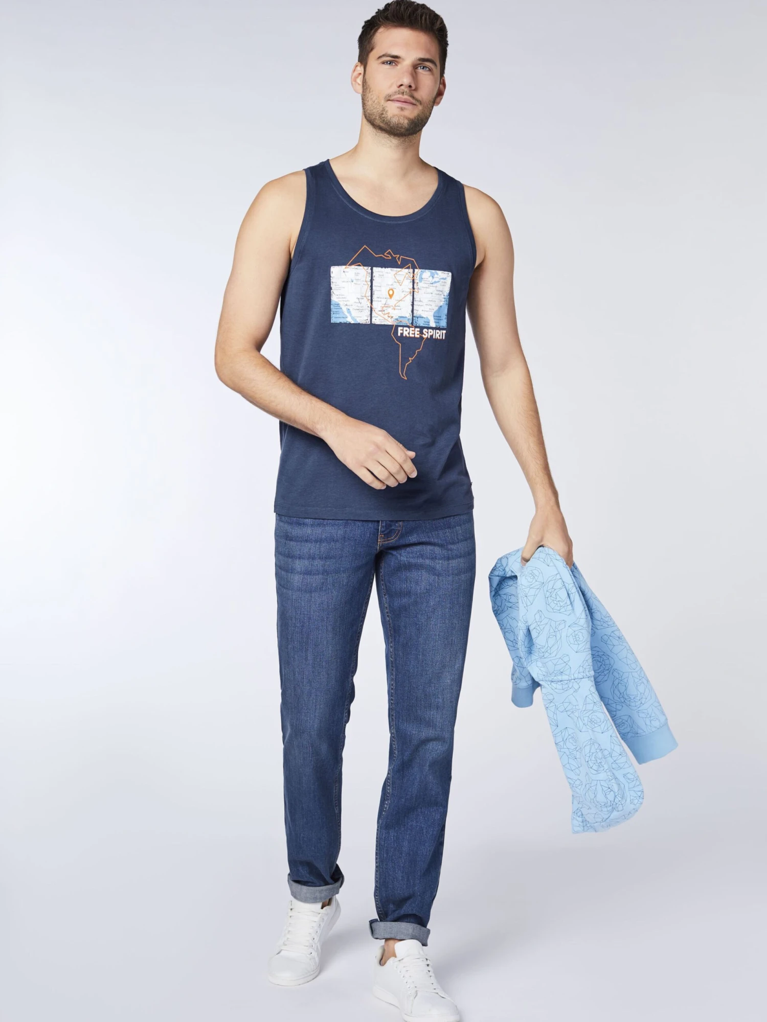 Tanktops Shirt Heren Blauw / Navy 6 Tanktops Shirt Heren Blauw / Navy - Afbeelding 4