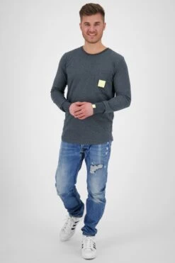 Longsleeves Shirt Heren Duifblauw -Herenkleding Winkel b5afefc3525be16aec2c6767d095eafd