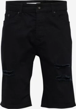 Topman Denim Shorts Slimfit Jeans Heren Zwart