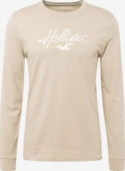 Hollister Longsleeves Shirt Heren Lichtbruin