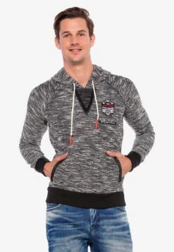 Cipo & Baxx Hoodies Trui Heren Grijs -Herenkleding Winkel ba11de319eb3aa58bc825766a2b45f8e