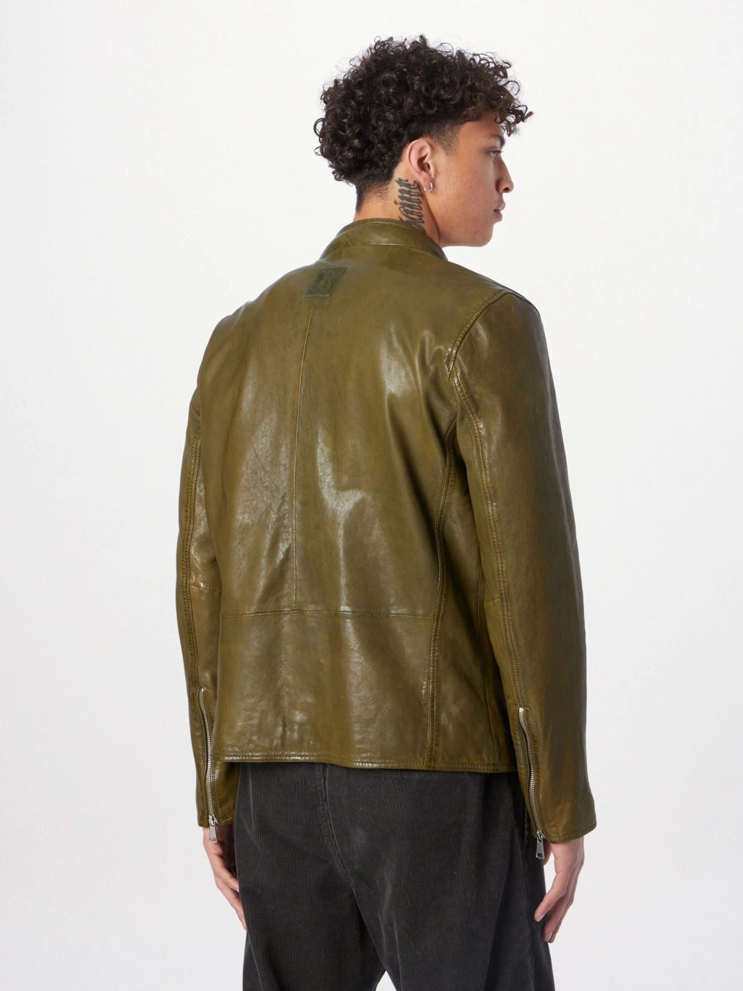 Freaky Nation Leren Jassen Tussenjas Ribe Heren Olijfgroen 6 Freaky Nation Leren Jassen Tussenjas Ribe Heren Olijfgroen - Afbeelding 4