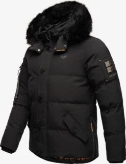Gewatteerde Jassen Winterjas Halvaar Heren Zwart -Herenkleding Winkel be213079485b47affb9040c7bd583c93