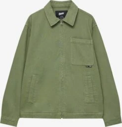 PULL & BEAR Spijkerjassen Tussenjas Heren Kaki