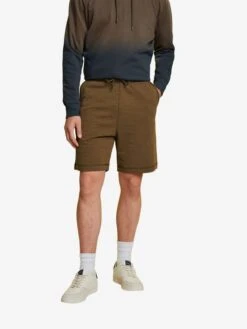 ESPRIT Shorts Regular Broek Heren Kaki -Herenkleding Winkel c3ffb0388c7b3f701f65042fdf3b90a2