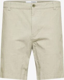 Selected Homme Chino Shorts Regular Chino Tilak Heren Lichtgrijs