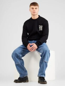 Han Kjøbenhavn Crewneck Truien Trui Intarsia Heren Zwart -Herenkleding Winkel c6adc0ab6233d678ba86e283f5e767a8