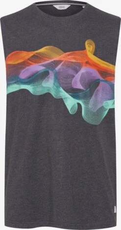 Solid Tanktops Shirt Heren Grijs