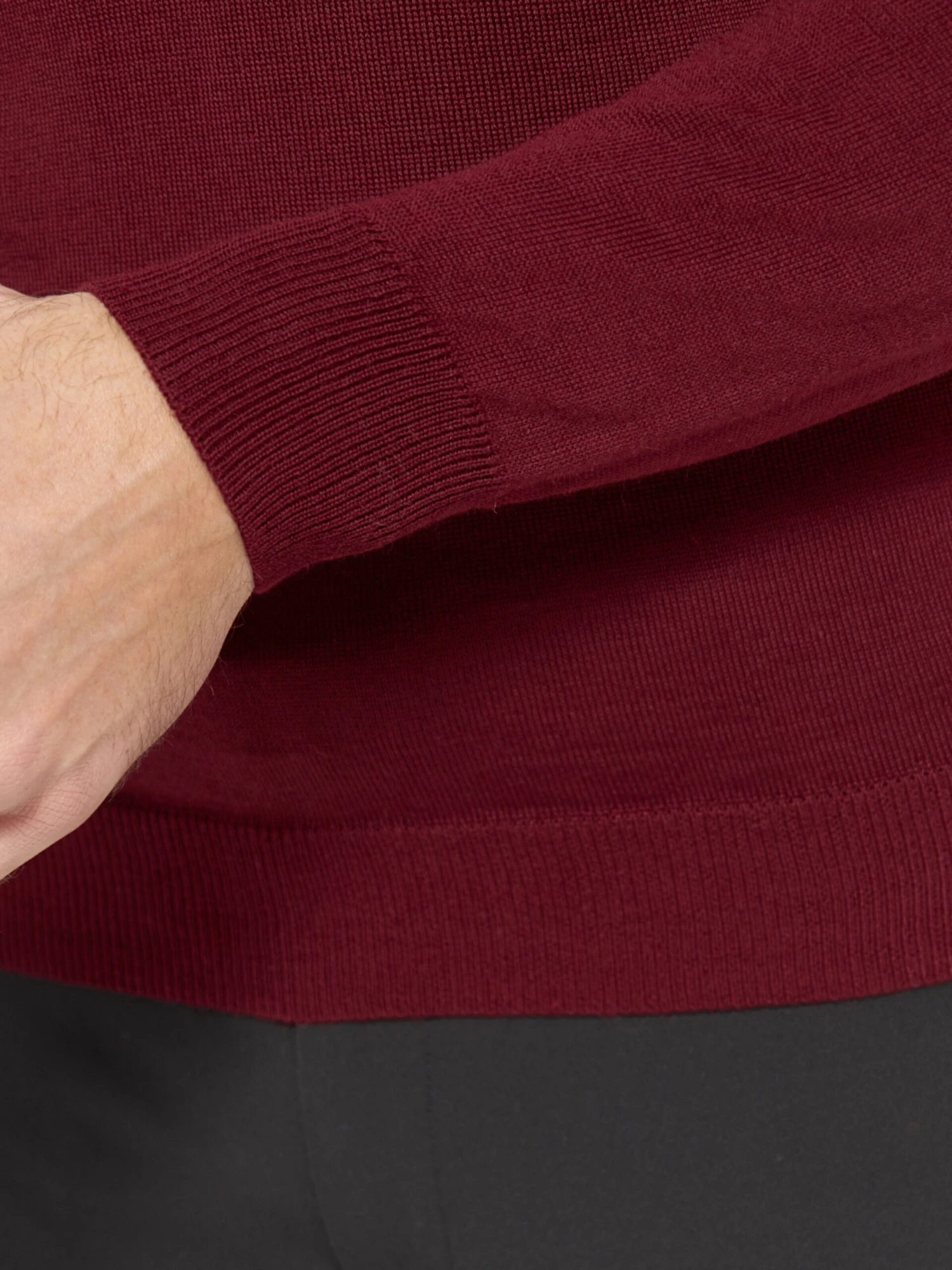 V-hals Truien Trui Bologna Heren Bordeaux 9 V-hals Truien Trui Bologna Heren Bordeaux - Afbeelding 7