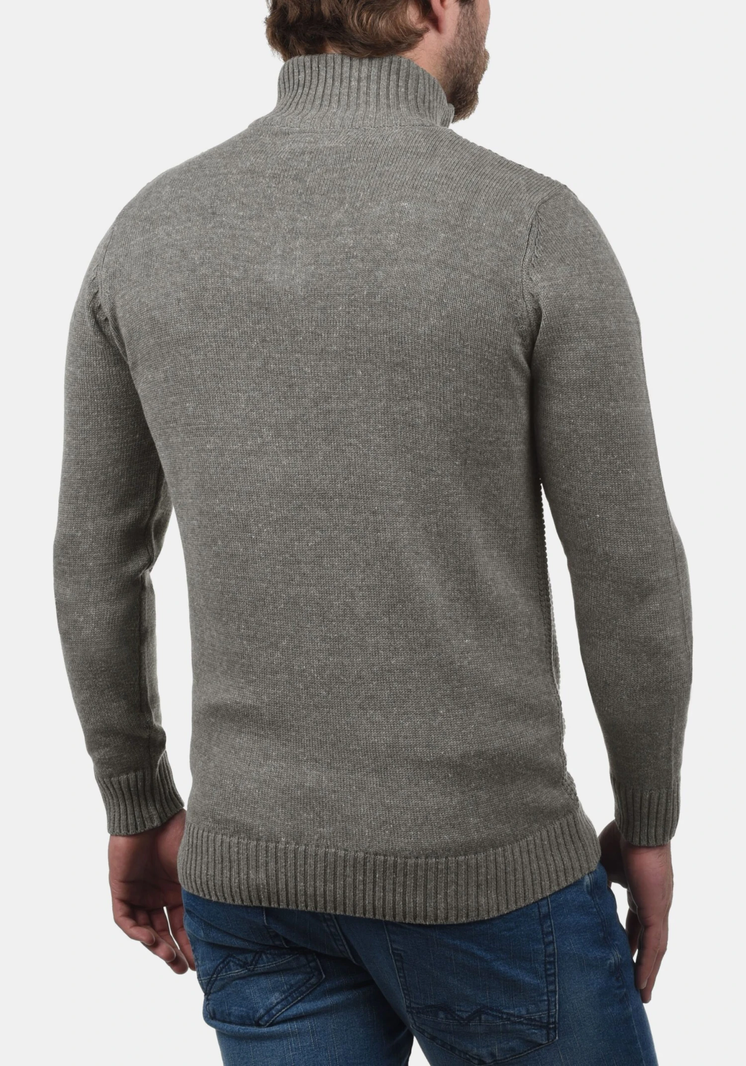 Solid Vesten Gebreid Vest Tristan Heren Grijs 5 Solid Vesten Gebreid Vest Tristan Heren Grijs - Afbeelding 3