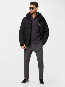 Only & Sons Pantalons Tapered Broek LINUS Heren Donkergrijs -Herenkleding Winkel d354f4339c4c2a5a89a0f943030cb239