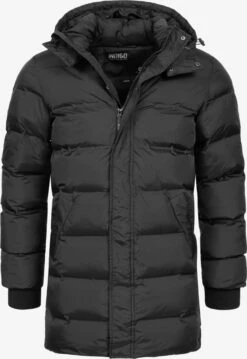 Indicode Jeans Parkas Winterparka Leugene Heren Zwart