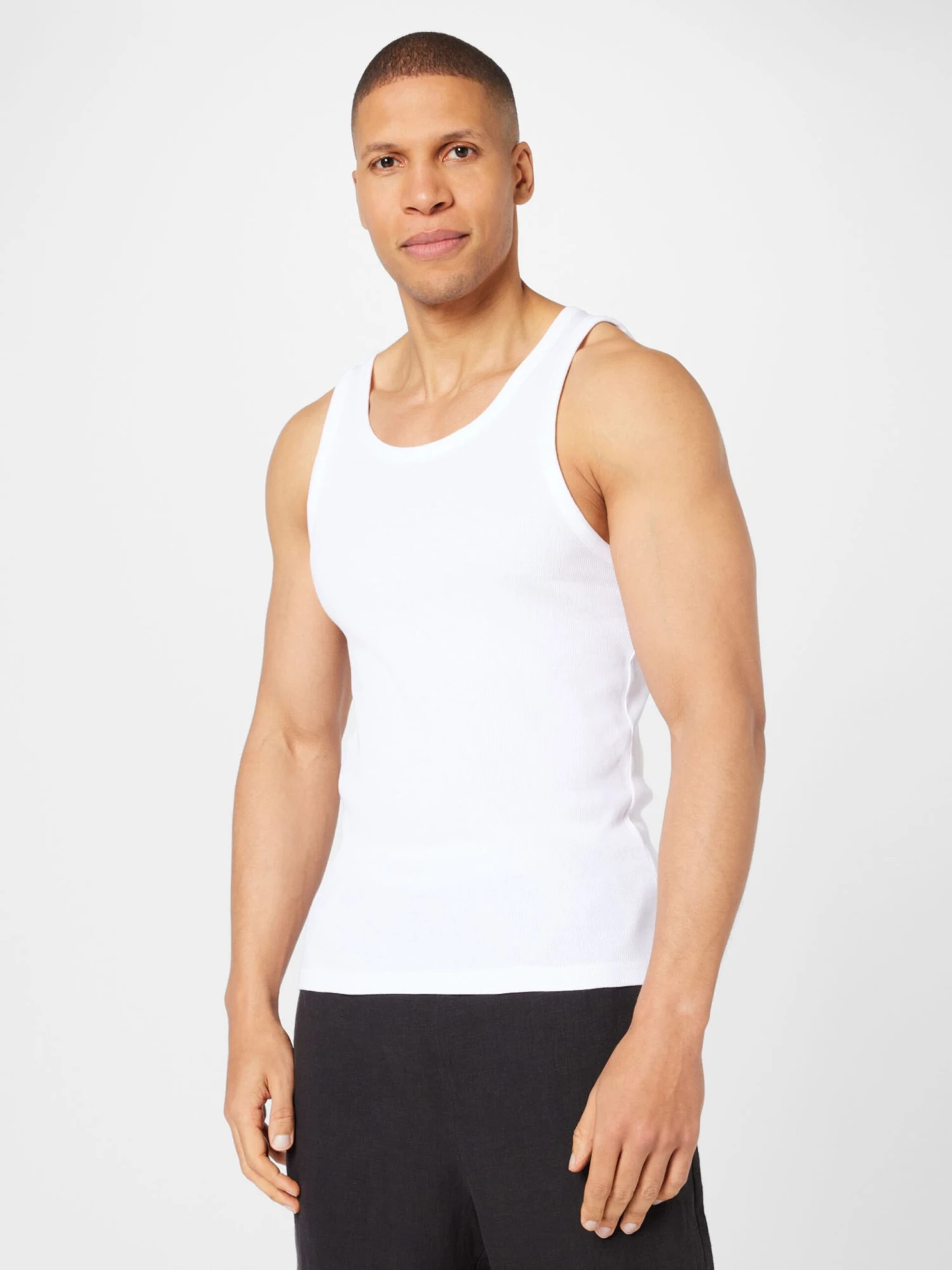 WEEKDAY Tanktops Shirt Heren Grijs / Wit 5 WEEKDAY Tanktops Shirt Heren Grijs / Wit - Afbeelding 3