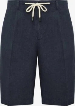 Chino Shorts Regular Bandplooibroek Heren Navy