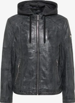 Bruno Banani Leren Jassen Tussenjas Heren Antraciet