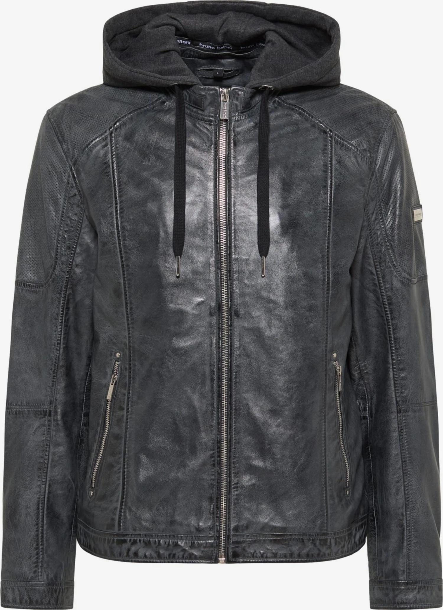 Bruno Banani Leren Jassen Tussenjas Heren Antraciet 3 Bruno Banani Leren Jassen Tussenjas Heren Antraciet