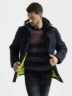 Camel Active Parkas Winterparka Heren Donkerblauw -Herenkleding Winkel de428ec700462a17e1c8898c26945807