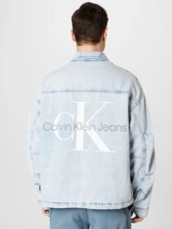 Calvin Klein Jeans Spijkerjassen Tussenjas Heren Lichtblauw -Herenkleding Winkel e06325a4a01a020bdfa2d60941b4b378