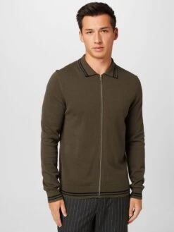 Vesten Gebreid Vest Heren Kaki -Herenkleding Winkel e3680034b53ac83c70f48925e29d68c4