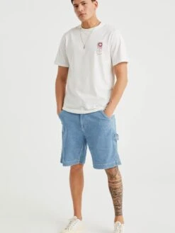 WE FASHION Denim Shorts Loosefit Jeans Heren Lichtblauw -Herenkleding Winkel e77497e21cfbf5952e330f04ebd9e73b