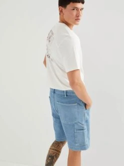 WE FASHION Denim Shorts Loosefit Jeans Heren Lichtblauw -Herenkleding Winkel e948c0380d7081e21ed926745d309309