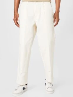 OBEY Pantalons Regular Bandplooibroek Turner Heren Wit -Herenkleding Winkel e94e6f359f961523c124a7035f3821a1