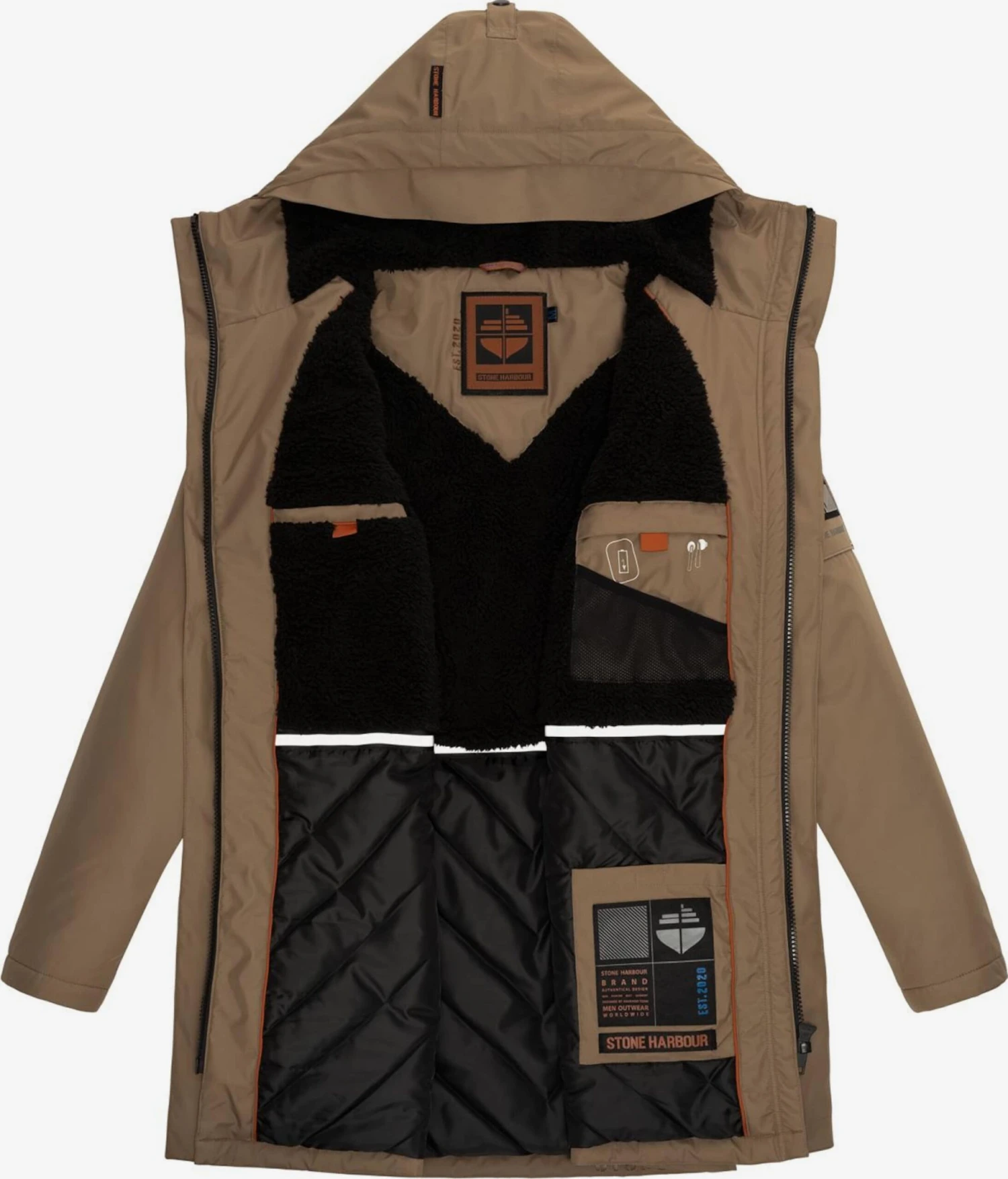 Parkas Winterparka Ragaan Heren Lichtbruin 8 Parkas Winterparka Ragaan Heren Lichtbruin - Afbeelding 6