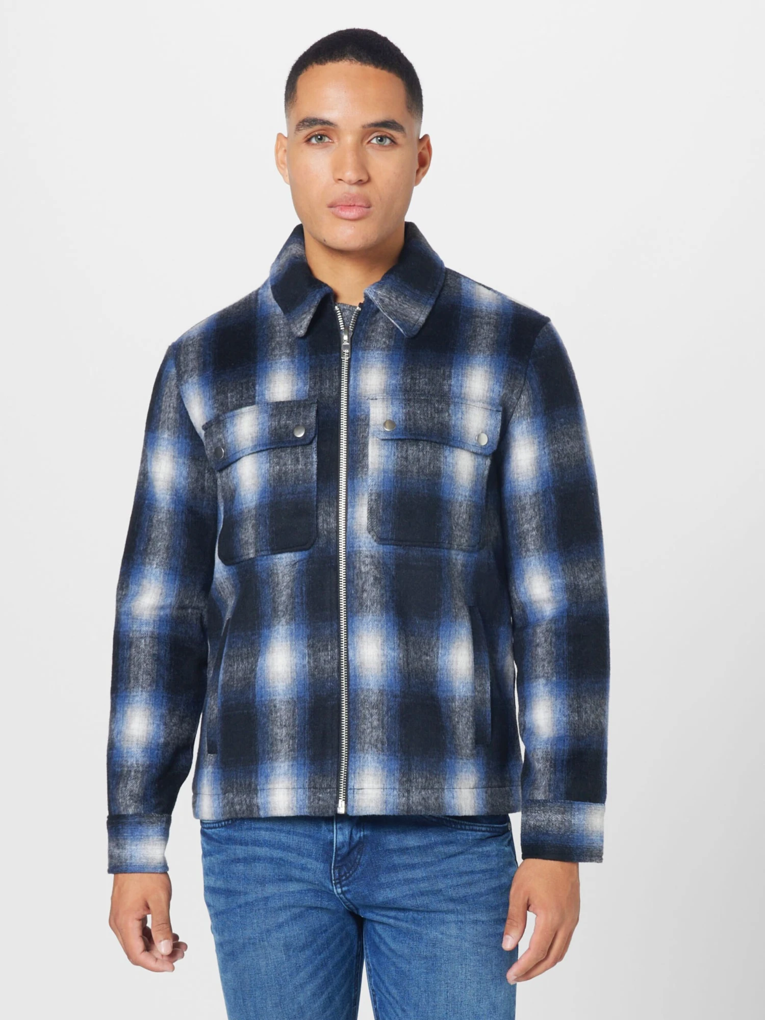 RIVER ISLAND Tussenjassen Tussenjas Heren Blauw / Nachtblauw 5 RIVER ISLAND Tussenjassen Tussenjas Heren Blauw / Nachtblauw - Afbeelding 3