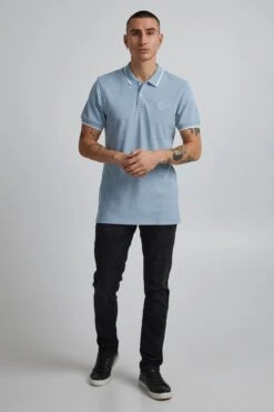 Blend Polos Shirt NATE Heren Opaal -Herenkleding Winkel f7019d4a33468e59a02022558732b9a9