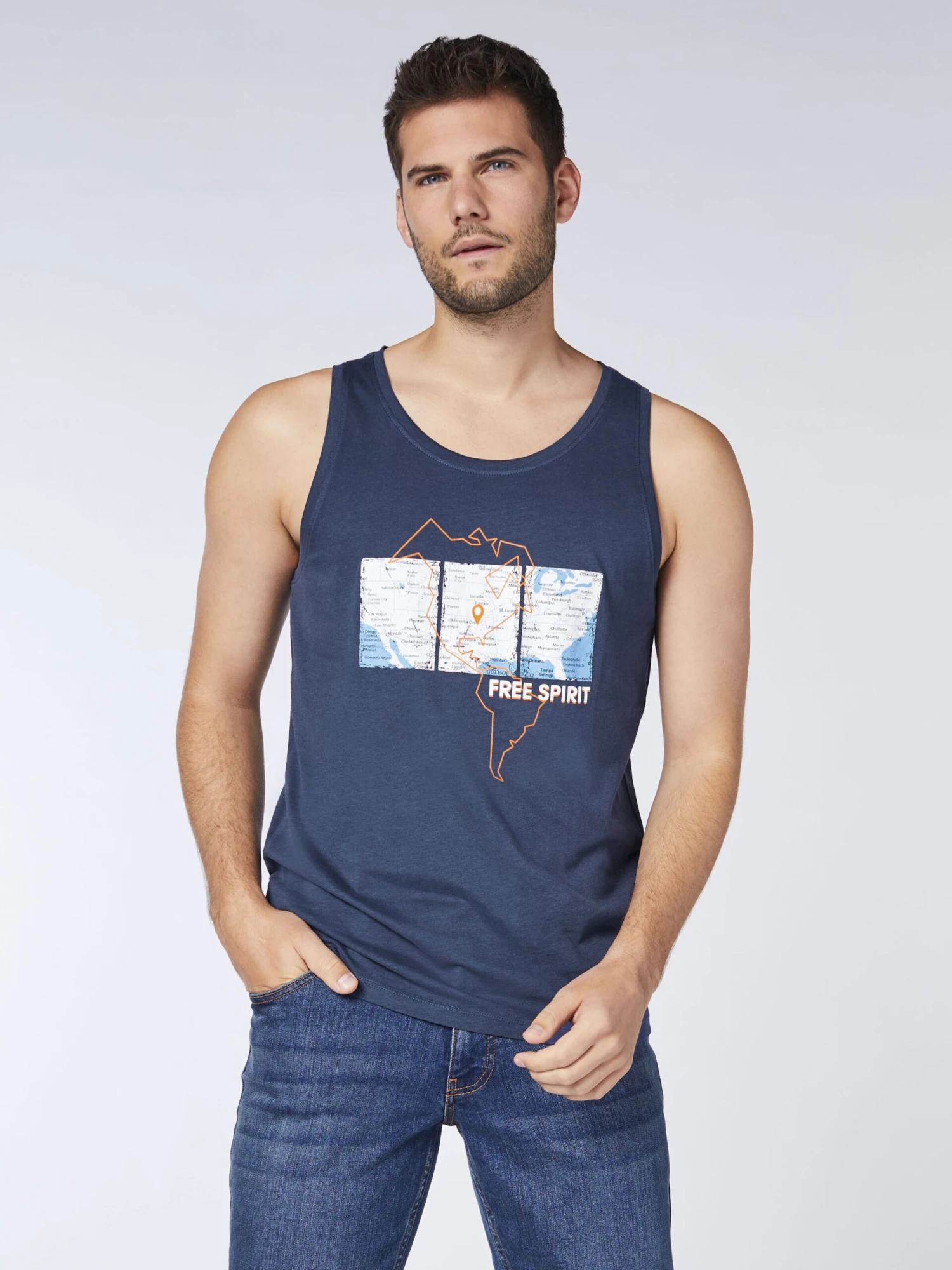 Tanktops Shirt Heren Blauw / Navy 4 Tanktops Shirt Heren Blauw / Navy - Afbeelding 2