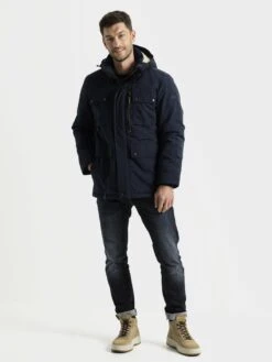 Camel Active Parkas Winterparka Heren Donkerblauw -Herenkleding Winkel f943de25a053cab38e08b80d5694b62c