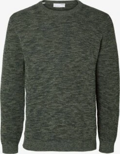 Selected Homme Crewneck Truien Trui Vince Heren Grafiet